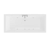 Legend Baths Legend Right Hand 6 Jet Chrome Flat Jet Single Ended Whirlpool Bath | White | Acrylic | 1600mm x 700mm