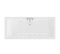 Legend Baths Legend Right Hand 6 Jet Chrome Flat Jet Single Ended Whirlpool Bath | White | Acrylic | 1700mm x 750mm