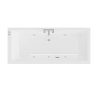Legend Baths Legend Right Hand 6 Jet Chrome V-Tec Single Ended Whirlpool Bath | White | Acrylic | 1600mm x 700mm