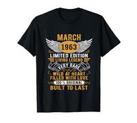 Legend Born In March 1963 Vintage Birthday T-Shirt