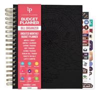 Legend Budget Planner & Monthly Bill Organizer with Pockets - Home Finance & Expense Tracker - Notebook for Household Budgeting (Black)