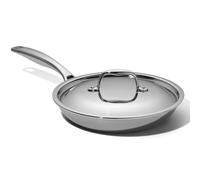 LEGEND COOKWARE 5-Ply Stainless Steel 10-Inch Frying Pan with Lid - Induction Compatible, Oven Safe 800°F - Non-Toxic, No Coatings - Even Heating, Won't Warp - Built to Last Generations