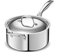 LEGEND COOKWARE 5-Ply Stainless Steel 4-Quart Sauce Pan with Lid - Induction Compatible, Oven Safe 800°F - Non-Toxic, No Coatings - Even Heating, Won't Warp - Built to Last Generations