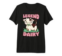 Legend Dairy Cute Cow Cartoon Farm Animal Premium T-Shirt