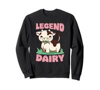 Legend Dairy Cute Cow Cartoon Farm Animal Sweatshirt