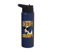 Legend Dairy Grumpy Grandfather Cool Cow Father's Day Stainless Steel Insulated Water Bottle