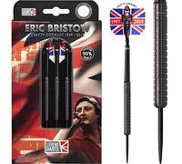 Legend Darts D0839 | Eric Bristow Black Titanium Coated Crafty Cockney | Premium 90% Tungsten Steel Tip Dart Set | 24g