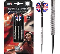 Legend Darts D0875 | Eric Bristow | Knurled Cocked FingerPremium 90% Tungsten Steel Tip Dart Set | 26g