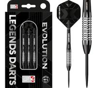 Legend Darts | Steel Tip Darts Set | 90% Tungsten | Evolution Series | B03 | Black | Milled Bomb | Multiple Weights Available. (22, Grams)