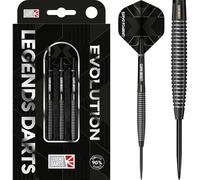 Legend Darts | Steel Tip Darts Set | 90% Tungsten | Evolution Series | B08 | Black | Torpedo Ring | Multiple Weights Available. (23, Grams)