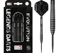Legend Darts | Steel Tip Darts Set | 90% Tungsten | Evolution Series | B12 | Black | Torpedo Mix | Multiple Weights Available. (22, Grams)