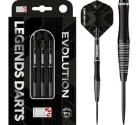 Legend Darts | Steel Tip Darts Set | Evolution Series | B01 | Black | Micro Scallop | Available in Multiple Weights. (22, Grams)