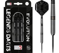 Legend Darts | Steel Tip Darts Set | Evolution Series | B14 | Black | Rear Taper | Available in Multiple Weights. (23, Grams)