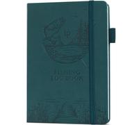 Legend Fishing Log Book, Fish Journal, Fisherman Gift 5.8x8.3 Deep Sea | Fishing notebook with waterproof eco leather hardcover for men & kids, catch log, fishing essentials, stuff, accessories