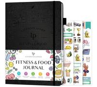 Legend Fitness & Food Journal - Nutrition & Workout Planner with Exercise Calendar & Nutrient Tracker - Gym Training & Diet Log Book for Women & Men - Lasts 3 Months, 14x21cm (Black)