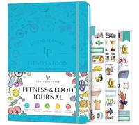 Legend Fitness & Food Journal - Nutrition & Workout Planner with Exercise Calendar & Nutrient Tracker - Gym Training & Diet Log Book for Women & Men - Lasts 3 Months, 14x21cm (Aquamarine)