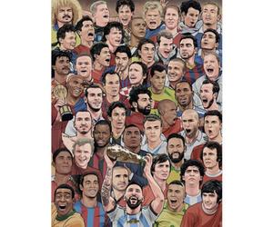 Legend Footballs Greatest Canvas Print Multicoloured (80Cm X 60Cm)
