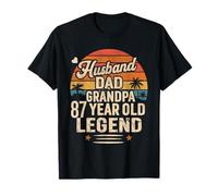 Legend Husband Dad Grandpa 87 Year Old 87th Birthday for Men T-Shirt