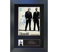 LEGEND KRAYS Tom Hardy Signed Autograph Mounted Photo Reproduction PRINT A4 Rare (297 x 210mm) #575 (Black Frame)
