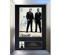 LEGEND KRAYS Tom Hardy Signed Autograph Mounted Photo Reproduction PRINT A4 Rare (297 x 210mm) #575 (Silver Frame)