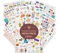 Legend Mega Sticker Pack - 1,900+ Small Stickers for Planner, Journal & Calendar - Aesthetic, Inspirational, Seasonal, Dates, Months, Holidays, Wellness & Budget Stickers - Planner Accessories