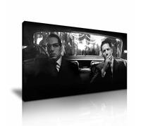 Legend Movie The Kray Twins Brothers Canvas Wall Art Picture Print Best Gift for Home Office Room Black & White Gangsters, Twins Reggie and Ronnie Kray (S: 60cm x 30cm)