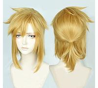 Legend Of Zelda: Breath Of The Wild Link Short Golden Pony Tail Heat Resistant Hair Cosplay Costume Wig + Free Wig Cap