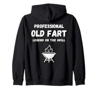 Legend On The Grill Grandpa Dad Birthday Retirement Joke Zip Hoodie