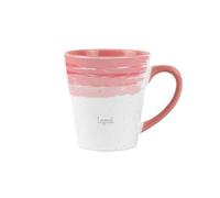Legend Pink Small Latte Mug - Brush Strokes & Speckles Ceramic Cup