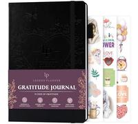 Legend Planner Gratitude Journal - Guided Daily to Foster Positivity & Happiness Grateful Notebook Write In Inspirational Thankful Lasts 3 Months (Black Debossed), A5 (14 x 21cm), (LPGRATA5)