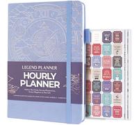 Legend Planner Hourly Schedule - Weekly & Daily Organizer with Time Slots. Appointment Book Journal for Work, Undated, A5 (Periwinkle)