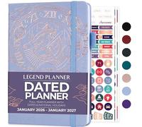 Legend Planner Jan 2024 - Jan 2025 Dated Weekly & Monthly Planner to Hit Your Goals, Increase Productivity & Live Happier. Organizer Notebook & Productivity Journal. A5 Hardcover - Periwinkle
