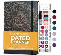 Legend Planner Jan 2025 - Jan 2026 Dated Weekly & Monthly Planner to Hit Your Goals, Increase Productivity & Live Happier. Organizer Notebook & Productivity Journal. A5 Hardcover (Mystic Gray)