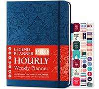 Legend Planner PRO Hourly Schedule, Weekly Daily Time Slots A4 Mystic Blue