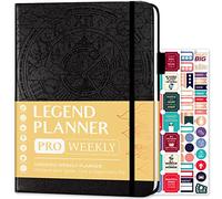 Legend Planner PRO Weekly & Monthly, Large Undated, 18x25.5, Black