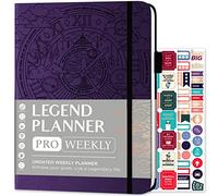 Legend Planner PRO Weekly & Monthly, Large Undated, 18x25.5, Dark Purple
