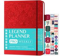 Legend Planner PRO Weekly & Monthly, Large Undated, 18x25.5, Red
