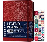 Legend Planner PRO Weekly & Monthly, Large Undated, 18x25.5, Wine Red
