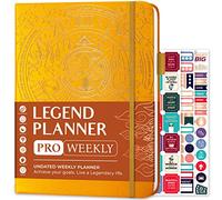 Legend Planner PRO Weekly & Monthly, Large Undated, 18x25.5, Yellow
