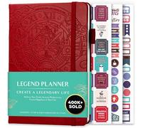 Legend Planner Undated, Weekly & Daily Goal Journal, A5 Red