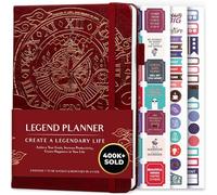 Legend Planner - Weekly & Monthly Life Planner to Hit Your Goals & Live Happier. Organizer Notebook & Productivity Journal. A5 (Wine Red)