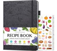 Legend Recipe Book - Blank Family Cookbook to Write In Your Own Recipes - Empty Cooking Journal - Personalized Cooking Notebook, Hardcover, Large 18x25.5cm Format, 58 Recipes Total - Mystic Grey