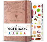 Legend Recipe Book - Blank Family Cookbook to Write In Your Own Recipes - Empty Cooking Journal - Personalized Cooking Notebook, Hardcover, A5-Sized, 58 Recipes In Total - Rose Gold