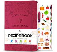 Legend Recipe Book, Blank Food Cook Journal, 14.5x21.5cm, Hot Pink