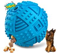 LEGEND SANDY Dog Balls Treat Dispensing Dog Toys for Aggressive Chewers Large Breed, Nearly Indestructible Squeaky Puppy Chew Toys for LargeBreeds, Natural Rubber Doggie Puzzle Toys, Pet Treat Ball