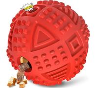 LEGEND SANDY Dog Balls Treat Dispensing, Dog Toys for Aggressive Chewers Large Breed, Nearly Indestructible Squeaky Dog Chew Toys for Large Pet, Natural Rubber Doggie Puzzle Toys, ToughTreat Ball