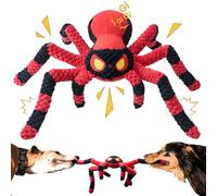 LEGEND SANDY Large Dog Toy to Keep Them Busy, Interactive Dog Toys, Squeaky Pet Toy, Tug of War Puppy Toy (Red Spider)