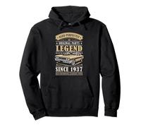 Legend Since 1937 Birthday Classic Car For Men Born in 1937 Pullover Hoodie