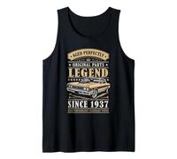 Legend Since 1937 Birthday Classic Car for Men Born in 1937 Tank Top