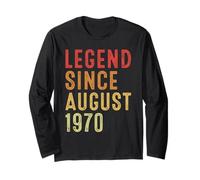 Legend Since August 1970 Vintage 1970 Idea Birth Of Birthday Long Sleeve T-Shirt